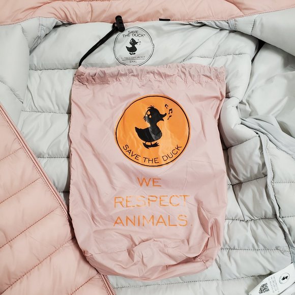 SAVE THE DUCK Blush Pink Giga Classic Puffer Coat - Picture 11 of 15